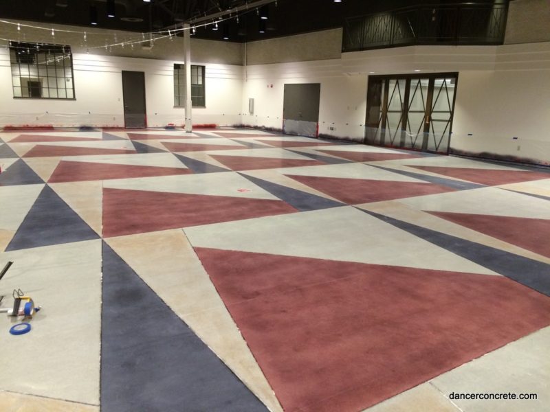 polished concrete floor - Level 2, 800-Grit finish - Automobile Museum