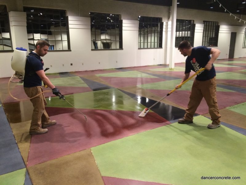 polished concrete floor - Level 2, 800-Grit finish