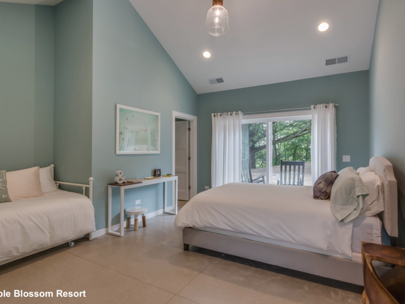 Polished Concrete Floor for Apple Blossom Resort Bedrooms