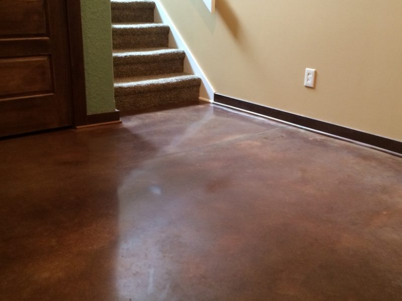 residential concrete floor polishing for basement