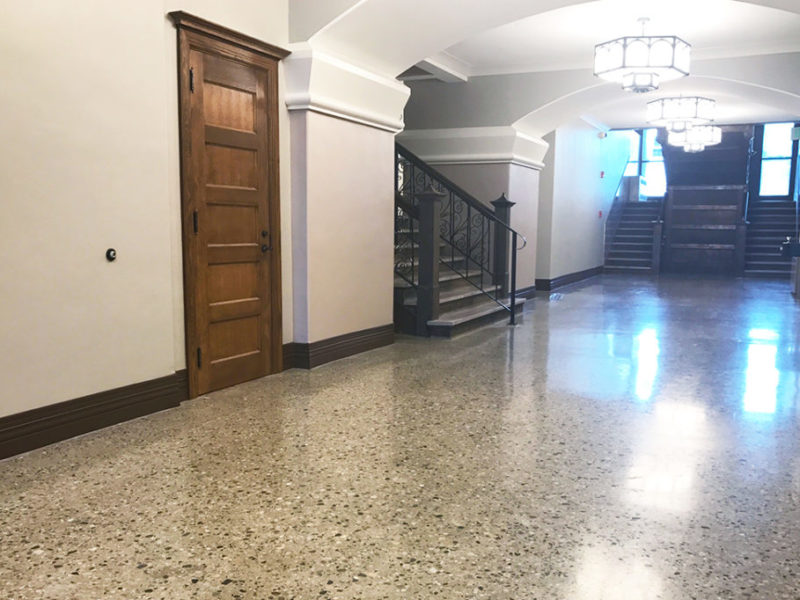 Polished Concrete flooring solution Fulton County Courthouse