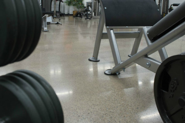 polished concrete floor for gym in fort wayne