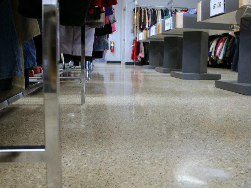 Goodwill concrete floor polishing project