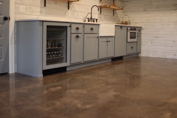 Polished Concrete floor - darker reactive stain