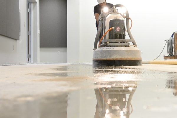 Polished Concrete flooring project Indiana Tech