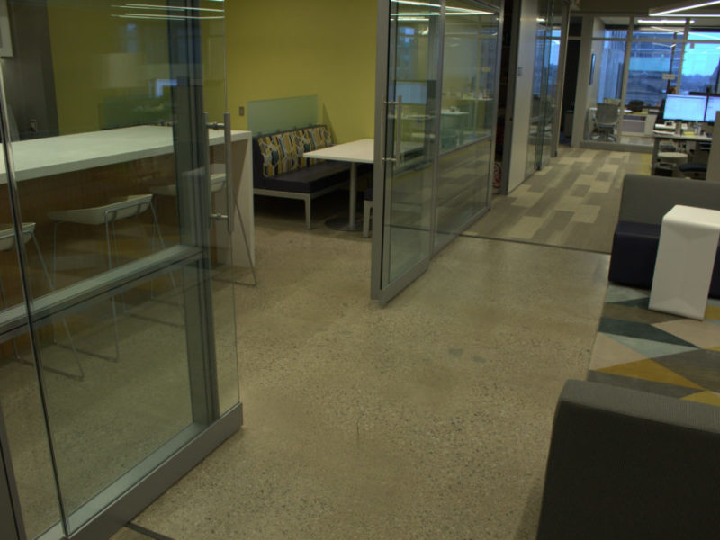 natural colored polished concrete - Downtown Office
