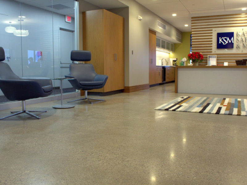 natural colored polished concrete