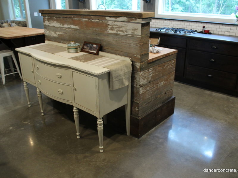 polished natural gray concrete floor
