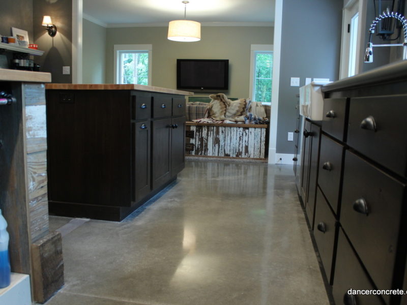 polished natural gray concrete