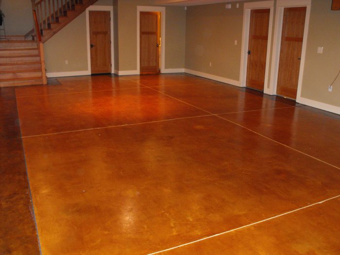 decorative resurface stained concrete floor