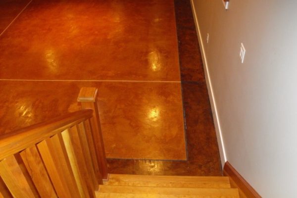 Decorative Resurfaced stained concrete floor