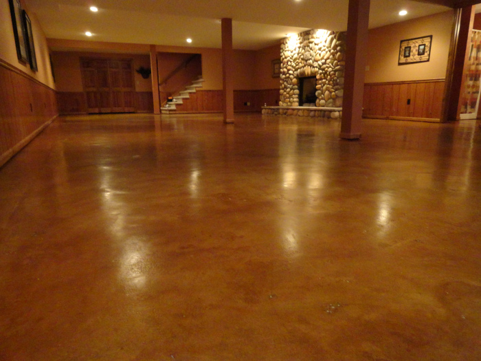Stained and Polished Concrete Floor fort wayne