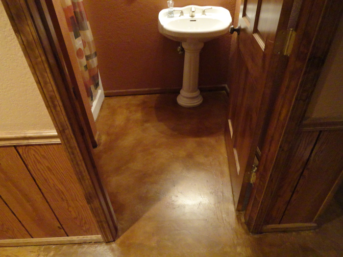 Polished Concrete Floor - bathroom