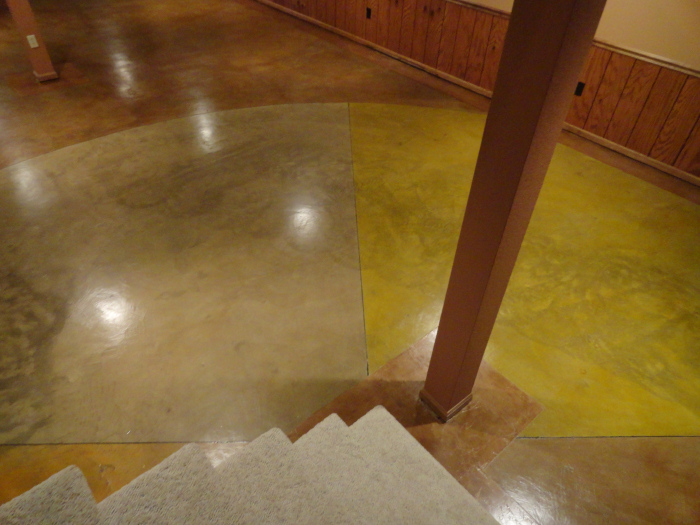 Stained and Polished Concrete Floor