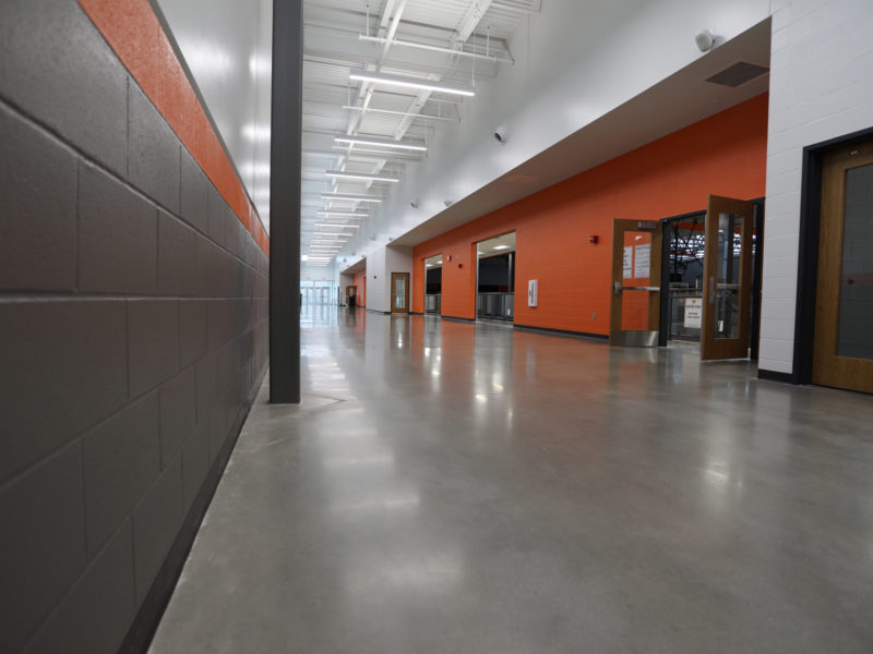 Warsaw High School Modern Polished Concrete project