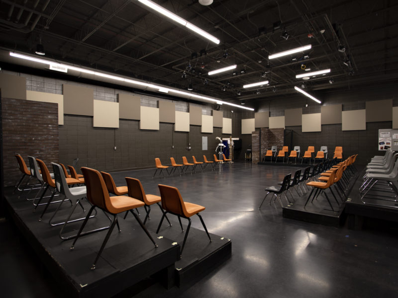 StrongTread Polished Concrete in Drama Room at Northrop High School