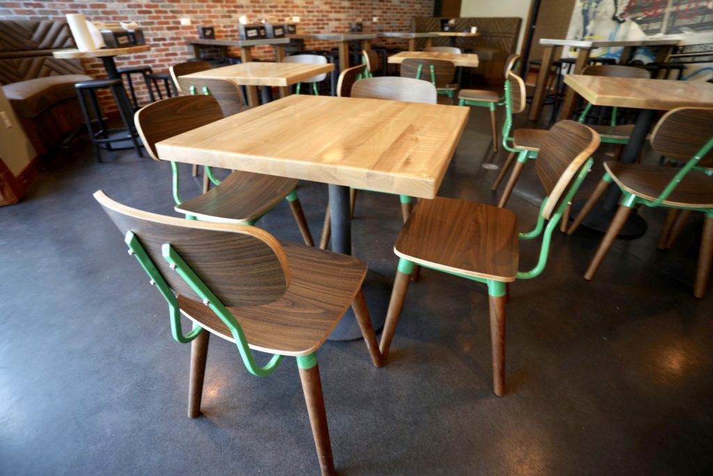Burger Bar table and chairs