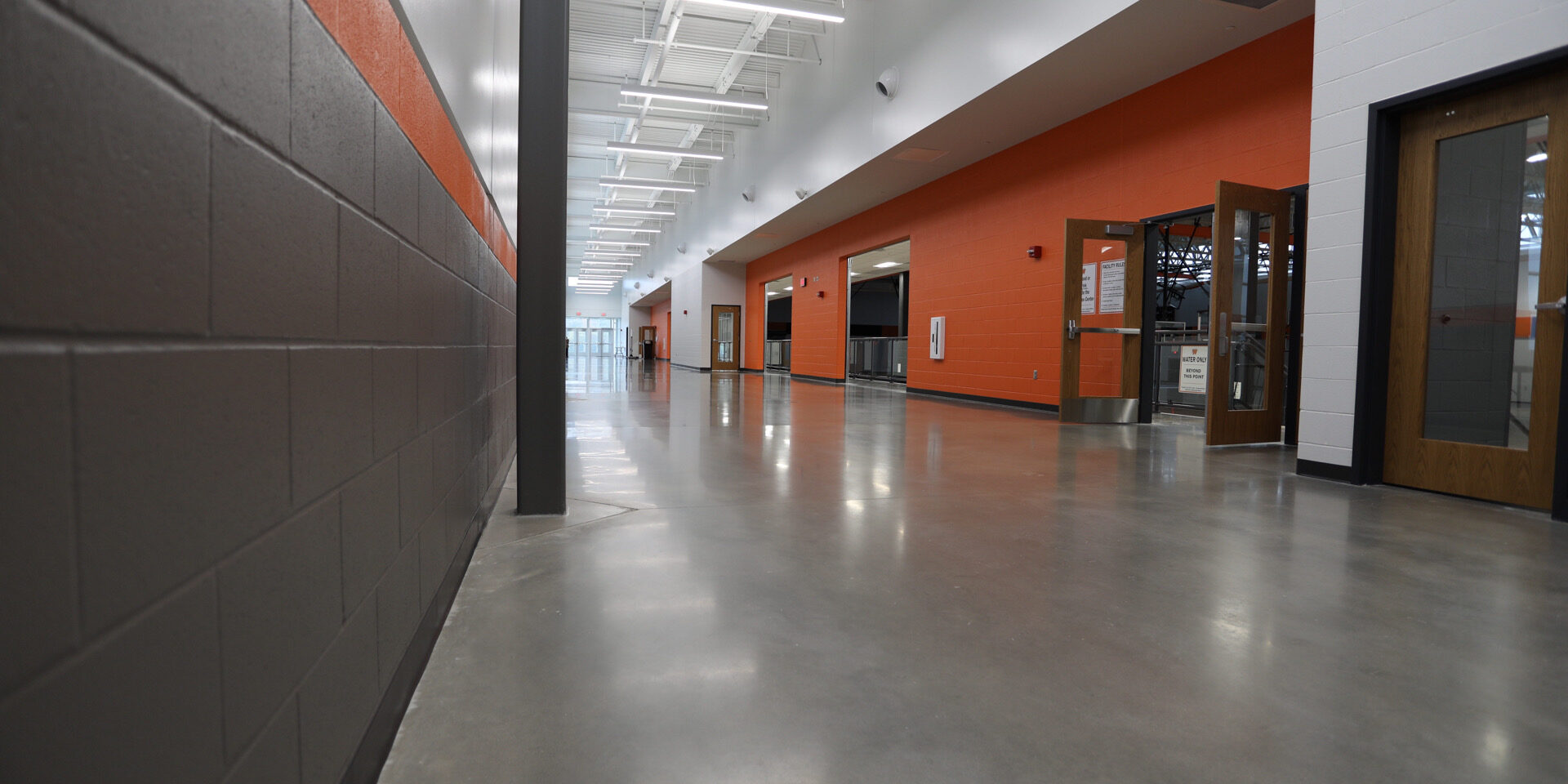 Warsaw High School Modern Polished Concrete project